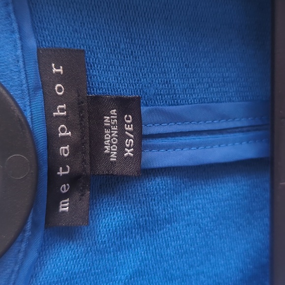 Metaphor. Women's One Button Casual Blazer. Blue. Size XS. - Picture 3 of 9